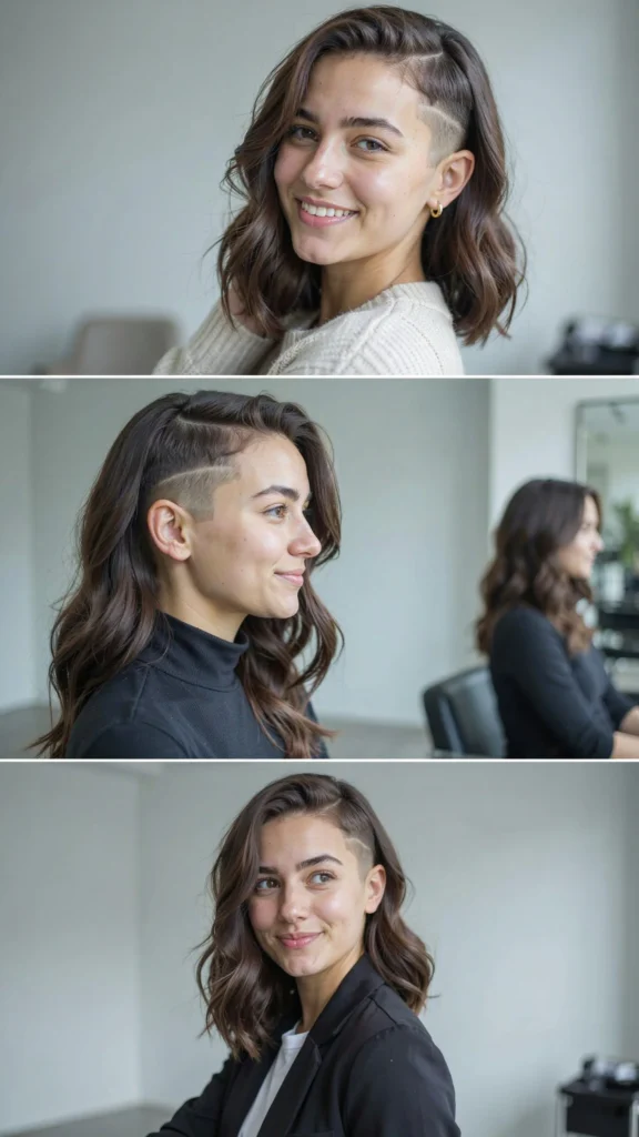 Short Shaved Side Bob