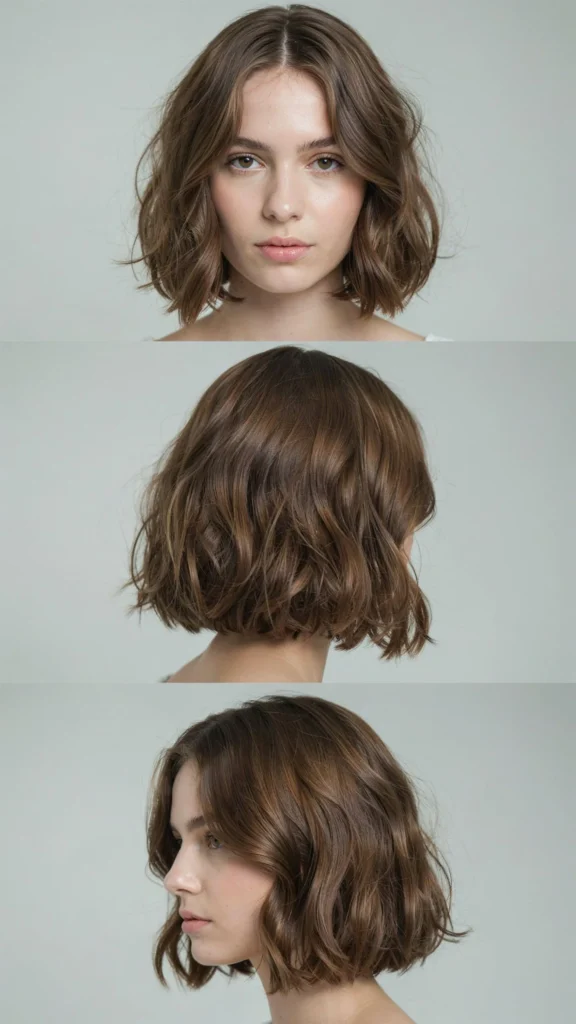 Short Wavy Blunt Bob With Hidden Layers