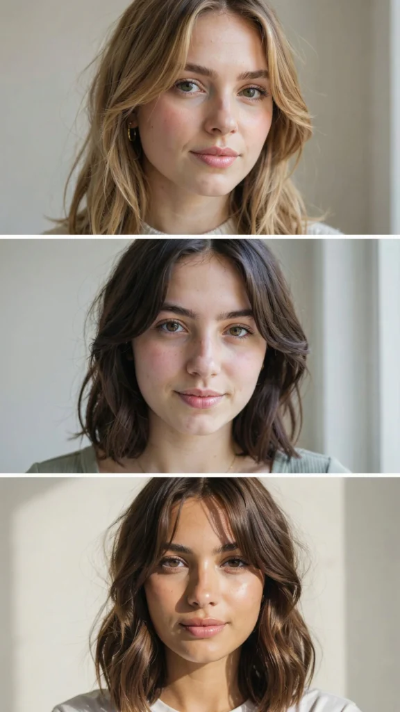 Medium Cut With Curtain Bangs