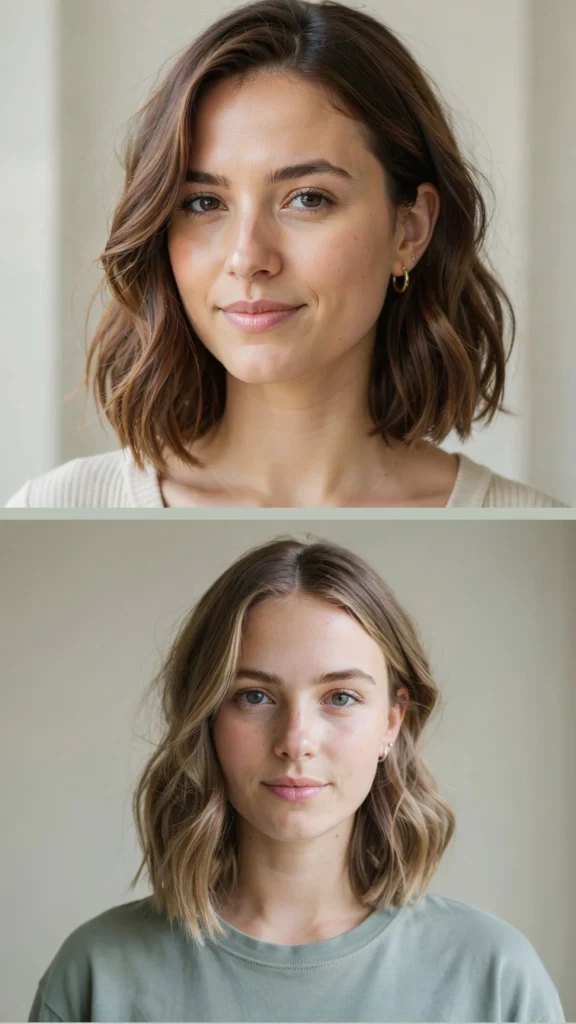 Wavy Bob With Deep Side Part