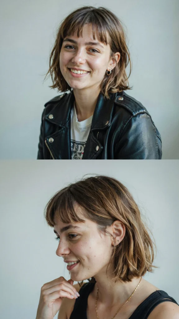 Long Layered Alt Hair with Curtain Bangs