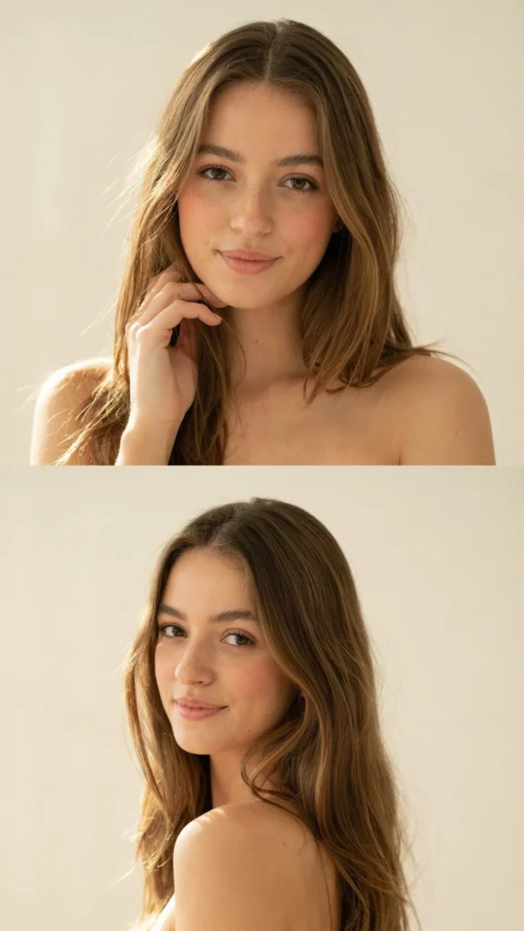 Long Layers With Middle Part Balance