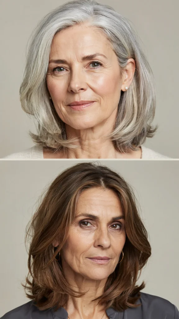 31. Medium Layered Haircut for Older Women