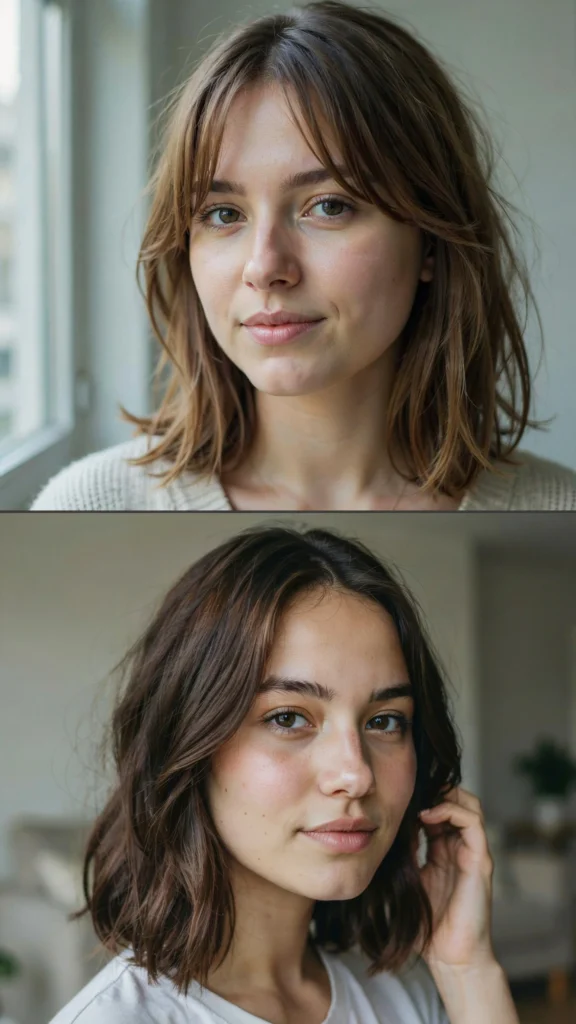 Collarbone-Length Cut With Layers