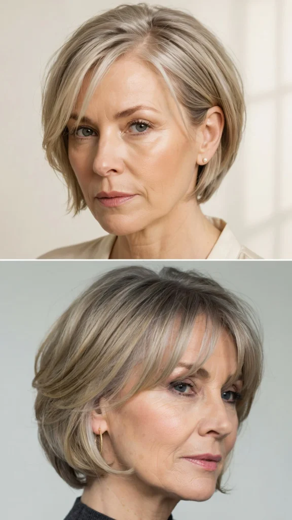 12. Side-Parted Pixie for Elegant Shape