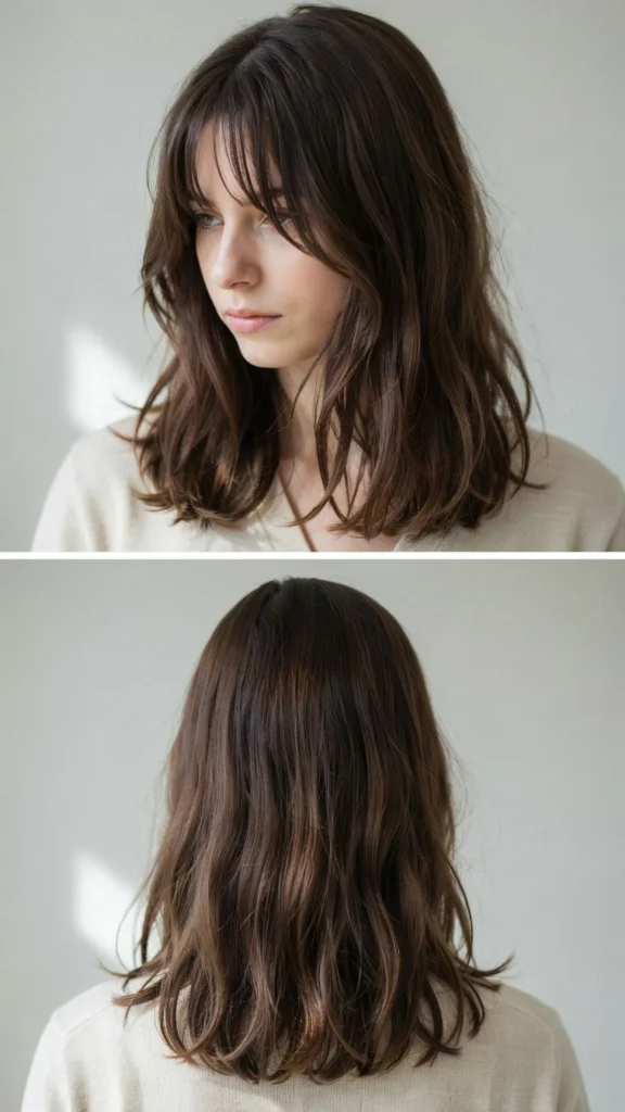 13. Long Layers With Hidden Face Framing